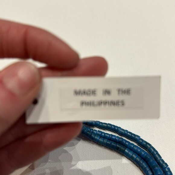 NWT DECOUTURE 3 strand blue bead necklace - Picture 6 of 7